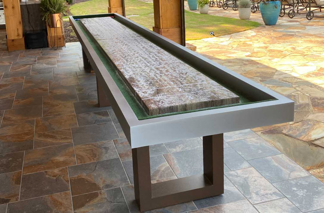 outdoor shuffle board table